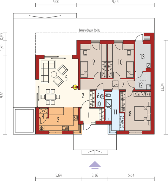 План 1 этажа дома BCE-7199-19 План 1 этажа дома BCE-7199-19